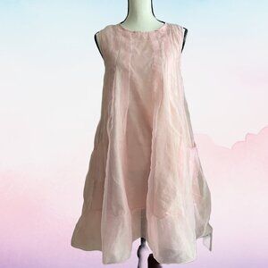 Pink Sleeveless Chiffon Tulle Aline Party Dress Size S by XFJ